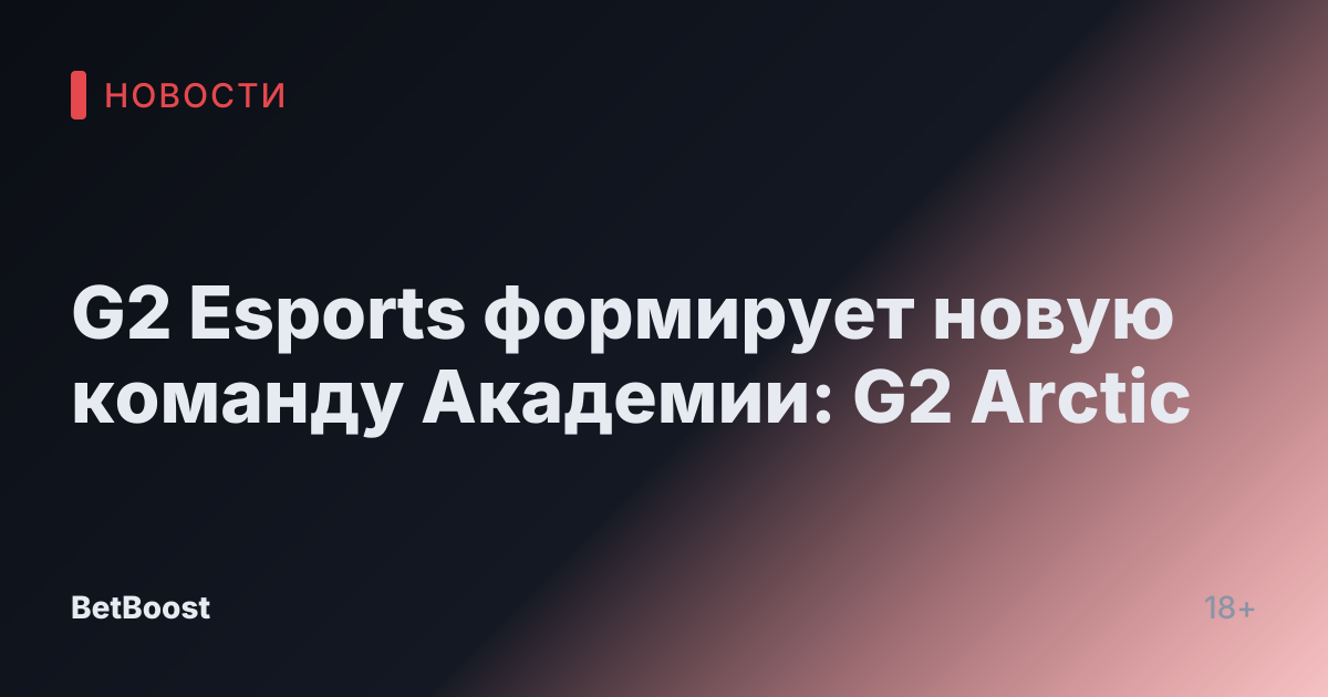 G2 Esports формирует новую команду Академии: G2 Arctic