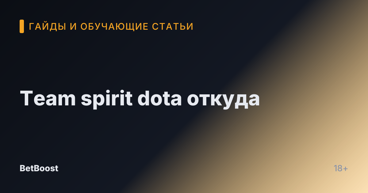 Team spirit dota откуда