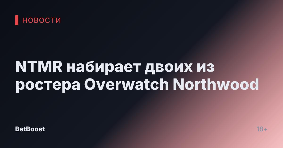 NTMR набирает двоих из ростера Overwatch Northwood
