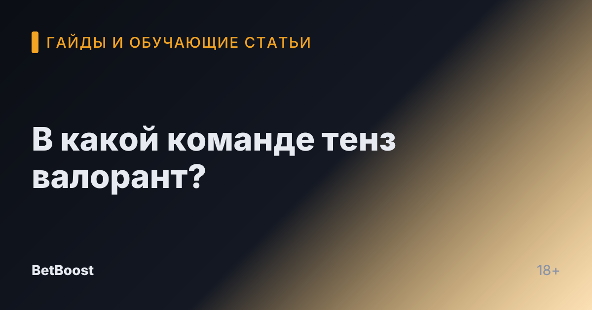 В какой команде тенз валорант?