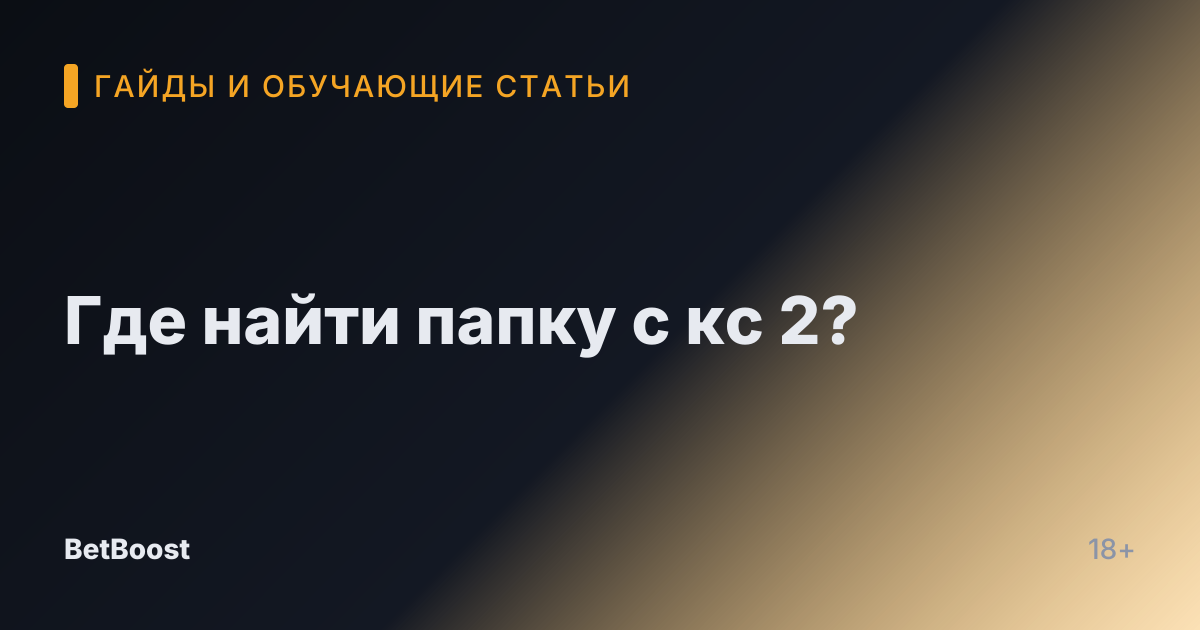 Где найти папку с кс 2?