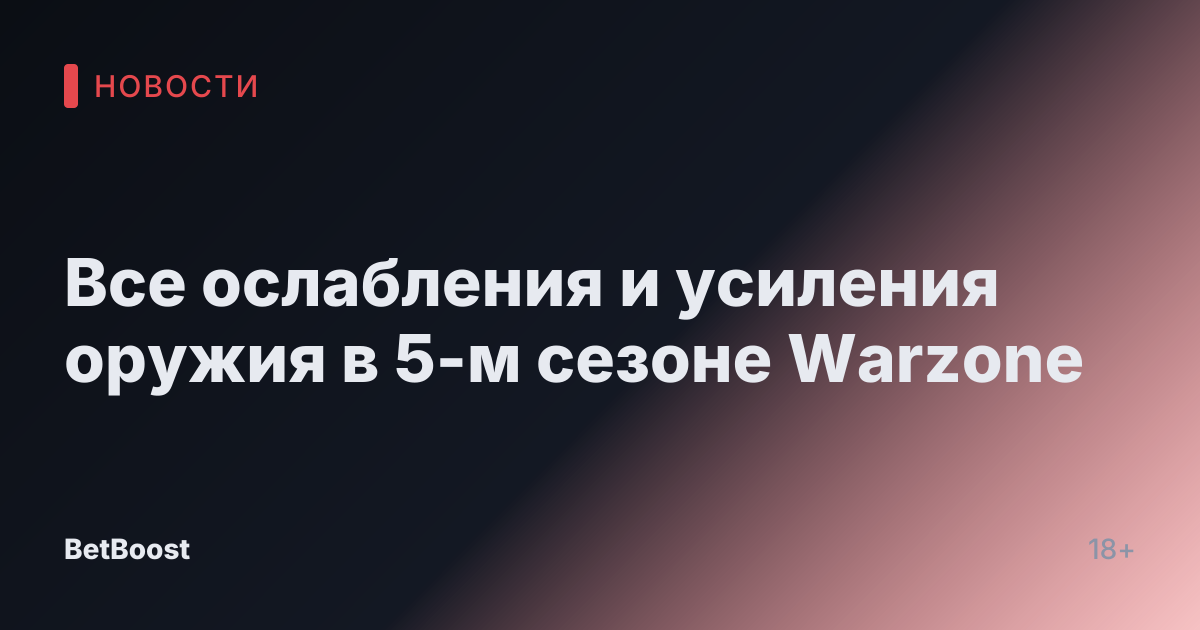 Все ослабления и усиления оружия в 5-м сезоне Warzone
