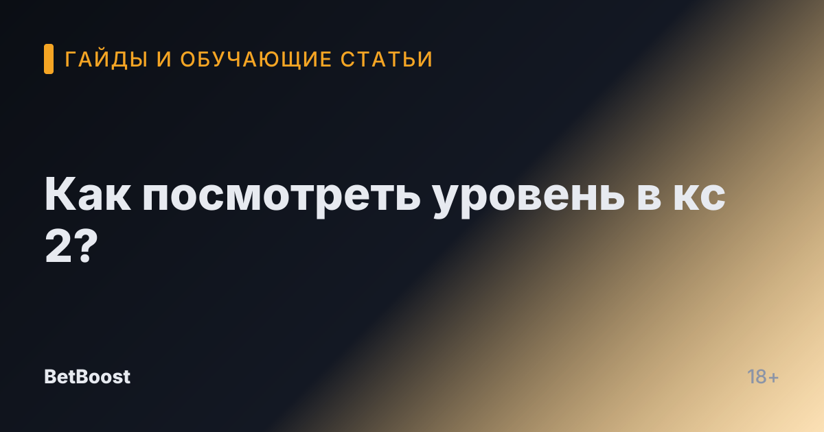 Как посмотреть уровень в кс 2?