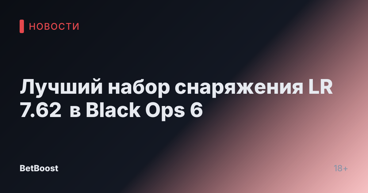 Лучший набор снаряжения LR 7.62 в Black Ops 6