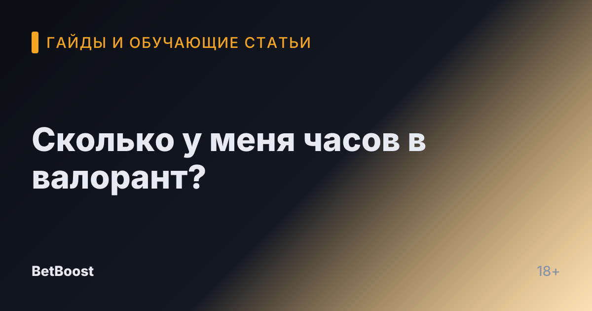 Сколько у меня часов в валорант?