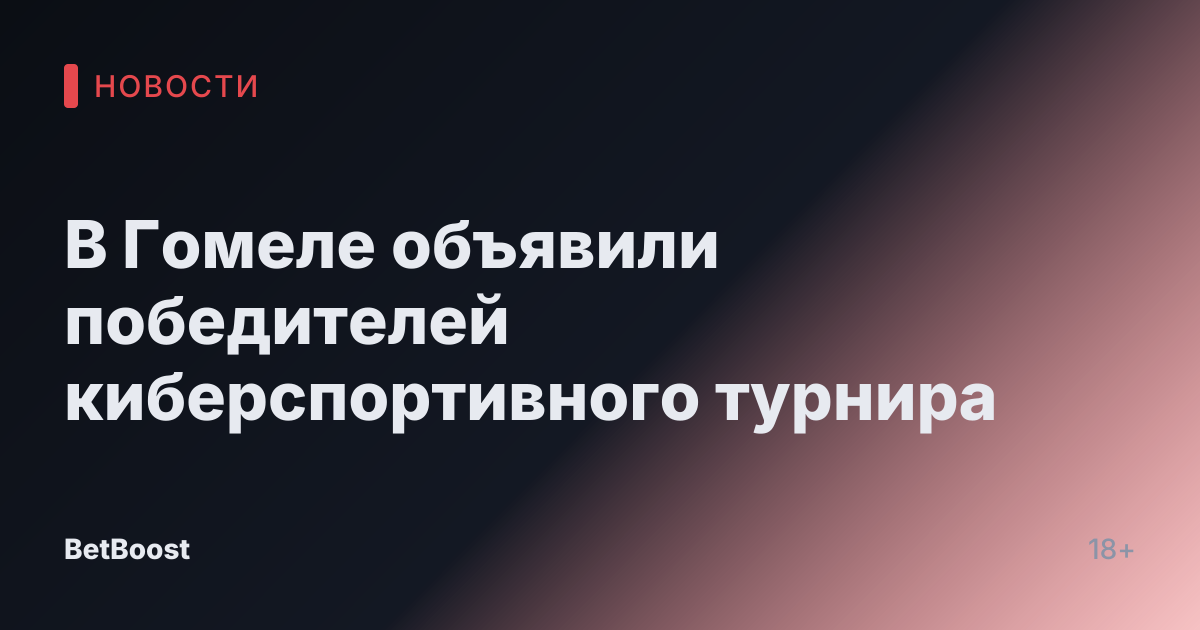 В Гомеле объявили победителей киберспортивного турнира