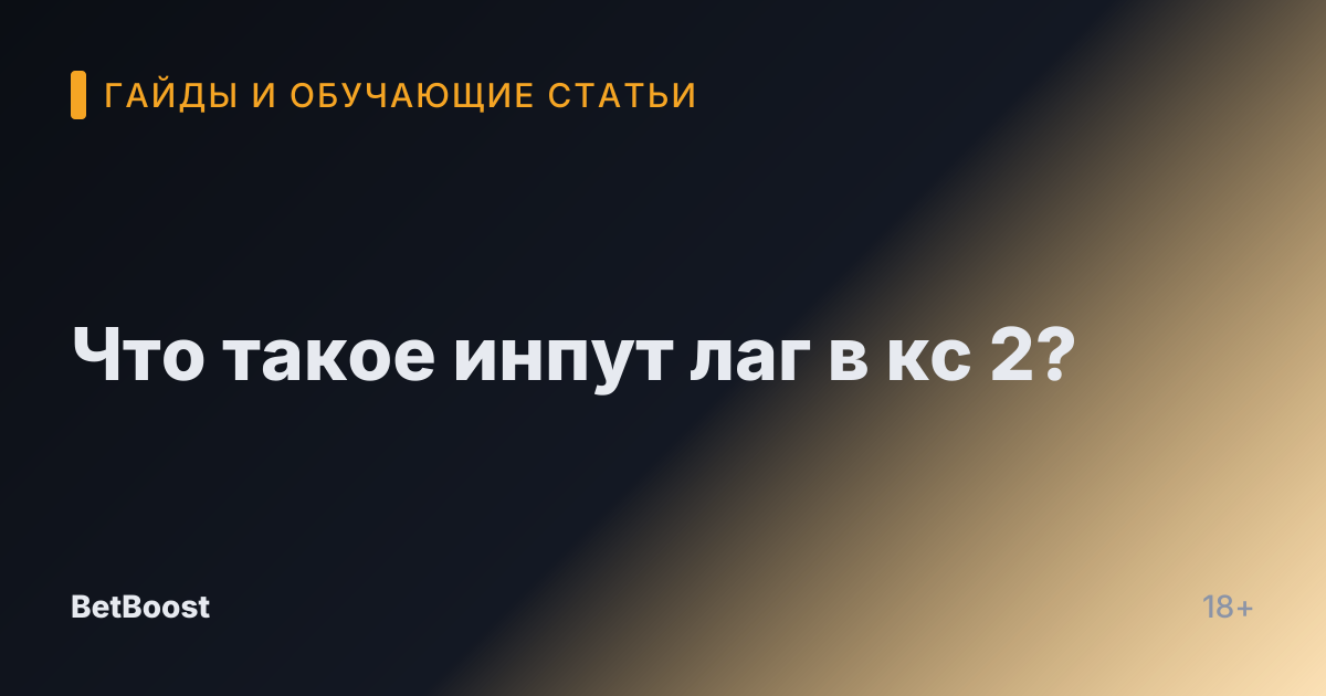 Что такое инпут лаг в кс 2?