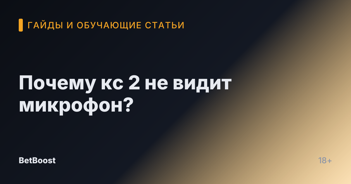 Почему кс 2 не видит микрофон?