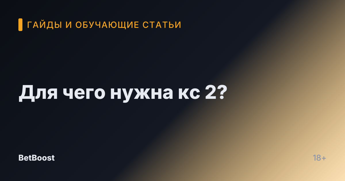 Для чего нужна кс 2?