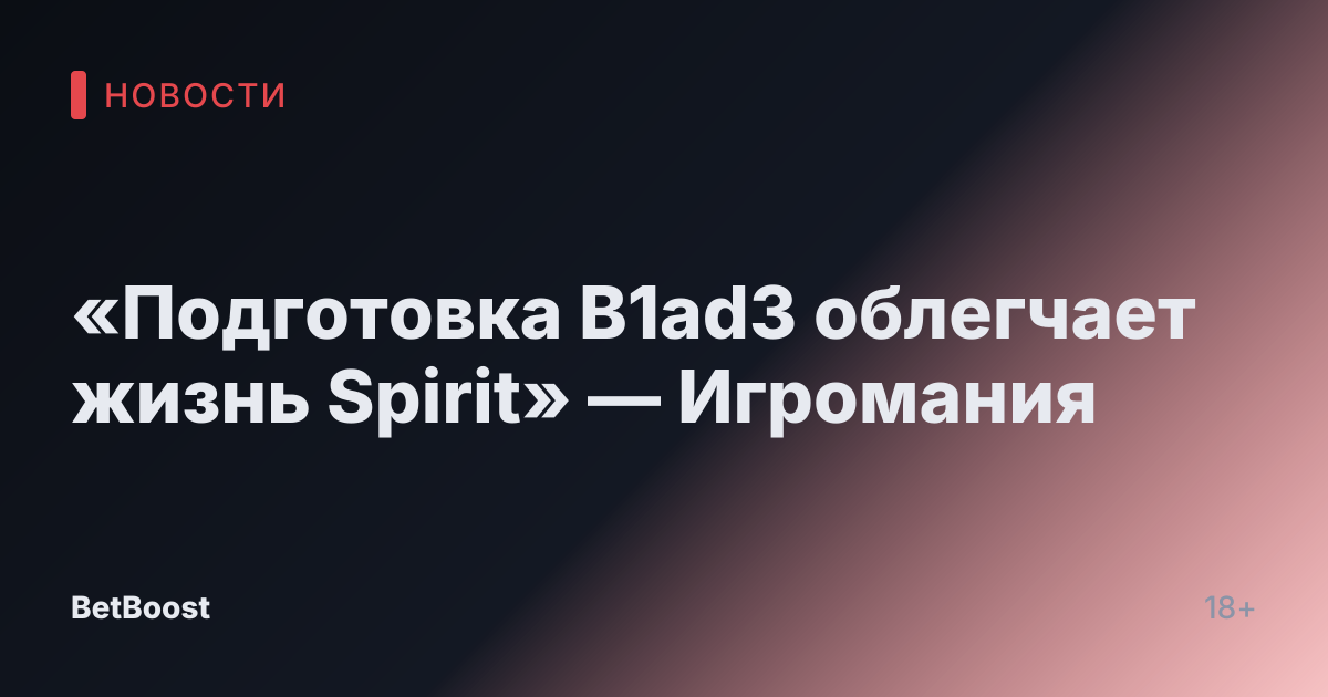 «Подготовка B1ad3 облегчает жизнь Spirit» — Игромания