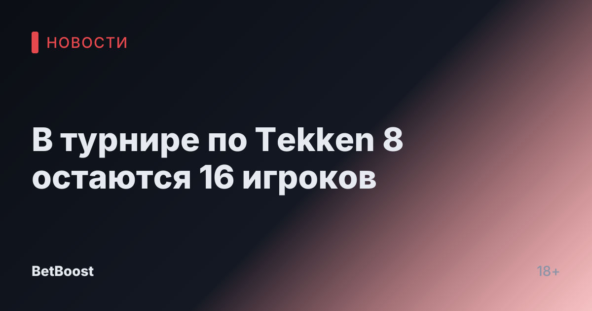 В турнире по Tekken 8 остаются 16 игроков