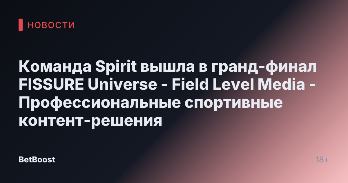 Команда Spirit вышла в гранд-финал FISSURE Universe - Field Level Media - Профессиональные спортивные контент-решения