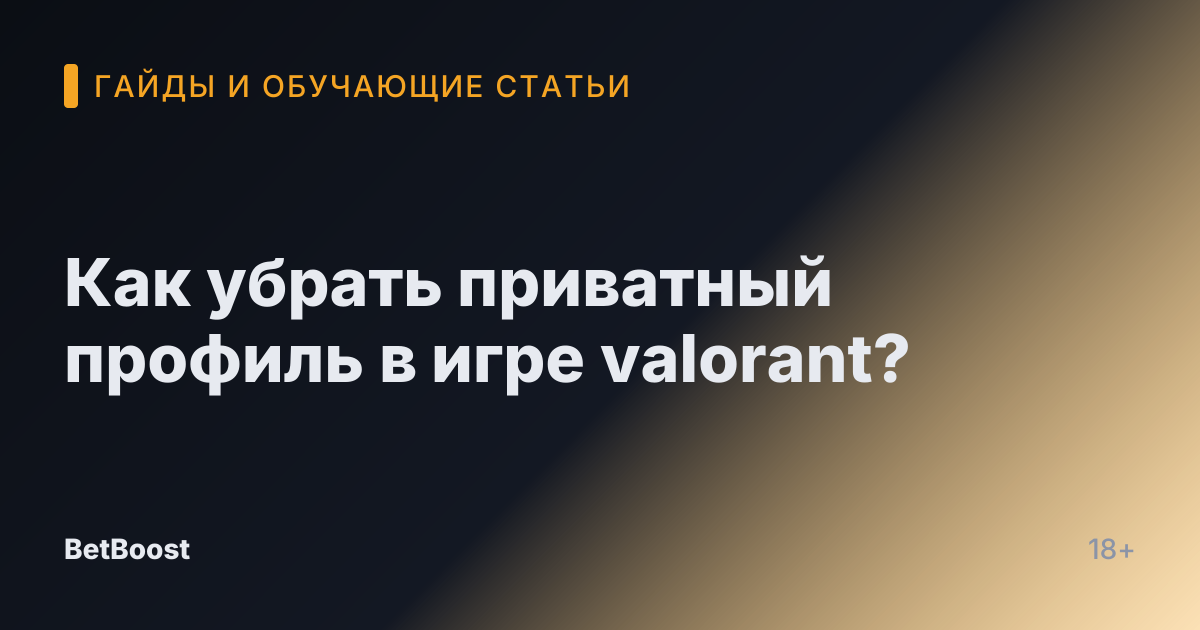 Как убрать приватный профиль в игре valorant?