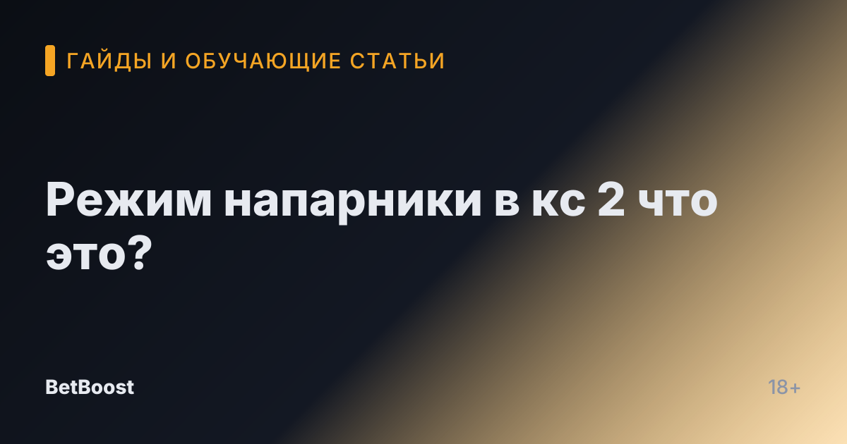 Режим напарники в кс 2 что это?