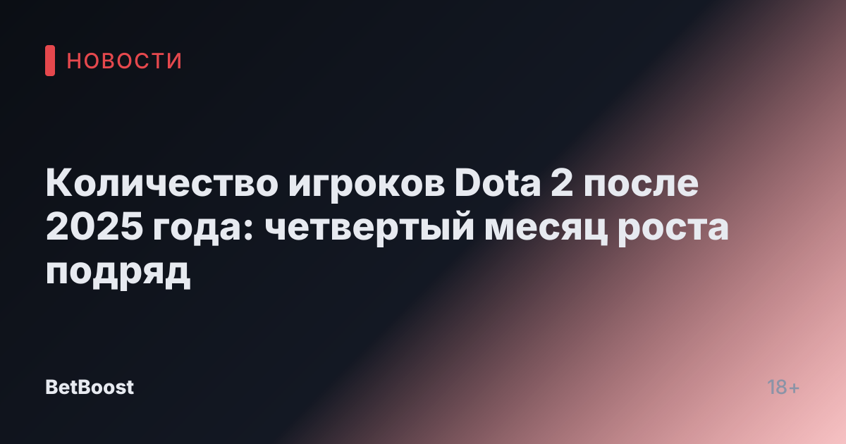 Количество игроков Dota 2 после 2025 года: четвертый месяц роста подряд