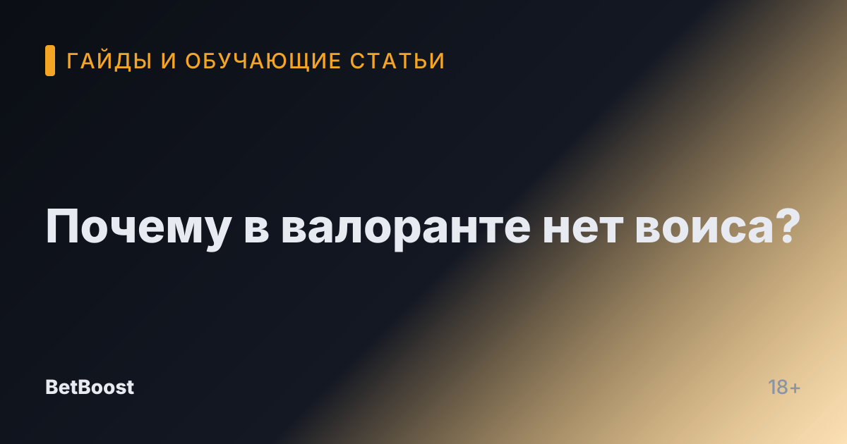 Почему в валоранте нет воиса?