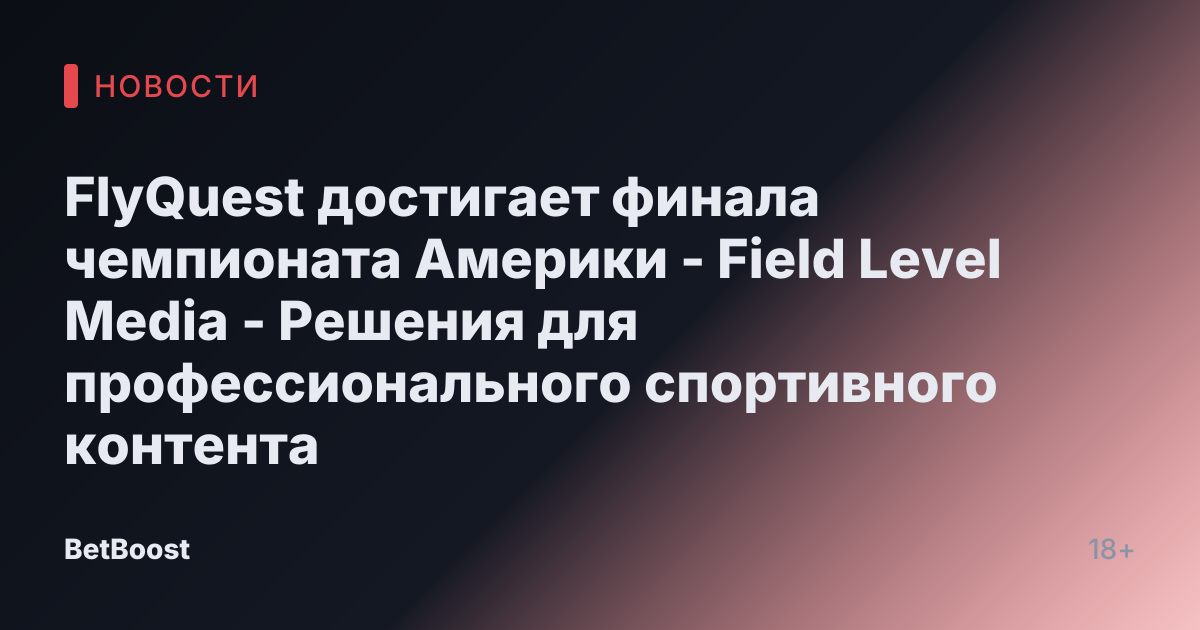 FlyQuest достигает финала чемпионата Америки - Field Level Media - Решения для профессионального спортивного контента