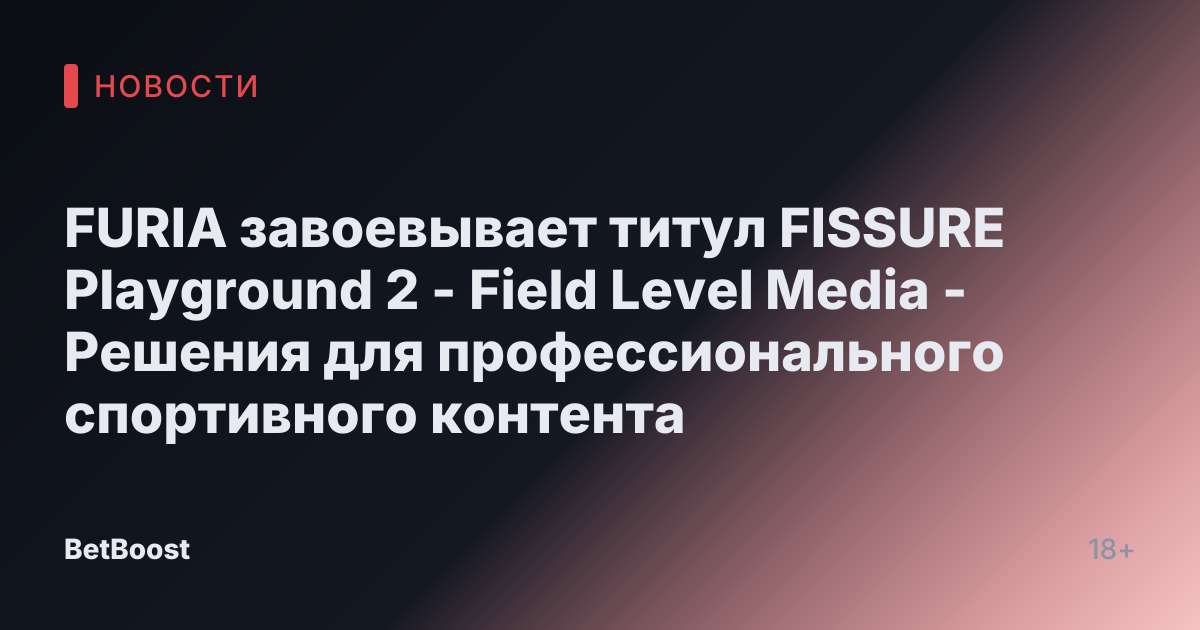 FURIA завоевывает титул FISSURE Playground 2 - Field Level Media - Решения для профессионального спортивного контента