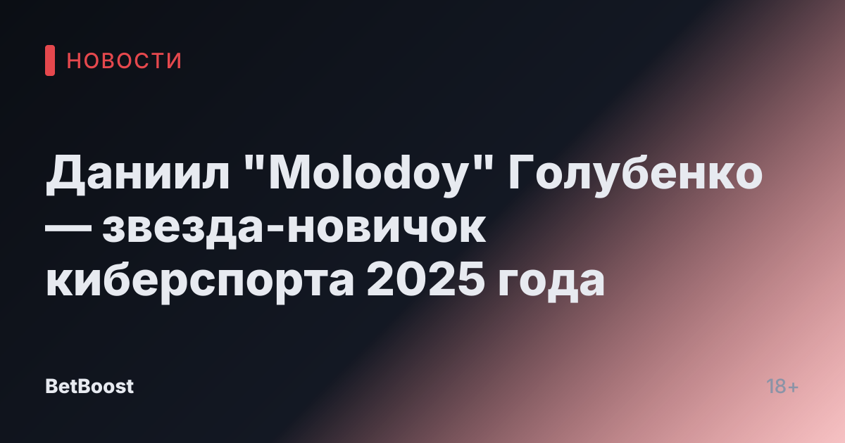 Даниил "Molodoy" Голубенко — звезда-новичок киберспорта 2025 года
