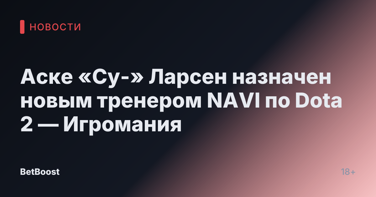 Аске «Cy-» Ларсен назначен новым тренером NAVI по Dota 2 — Игромания