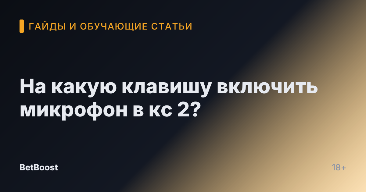 На какую клавишу включить микрофон в кс 2?