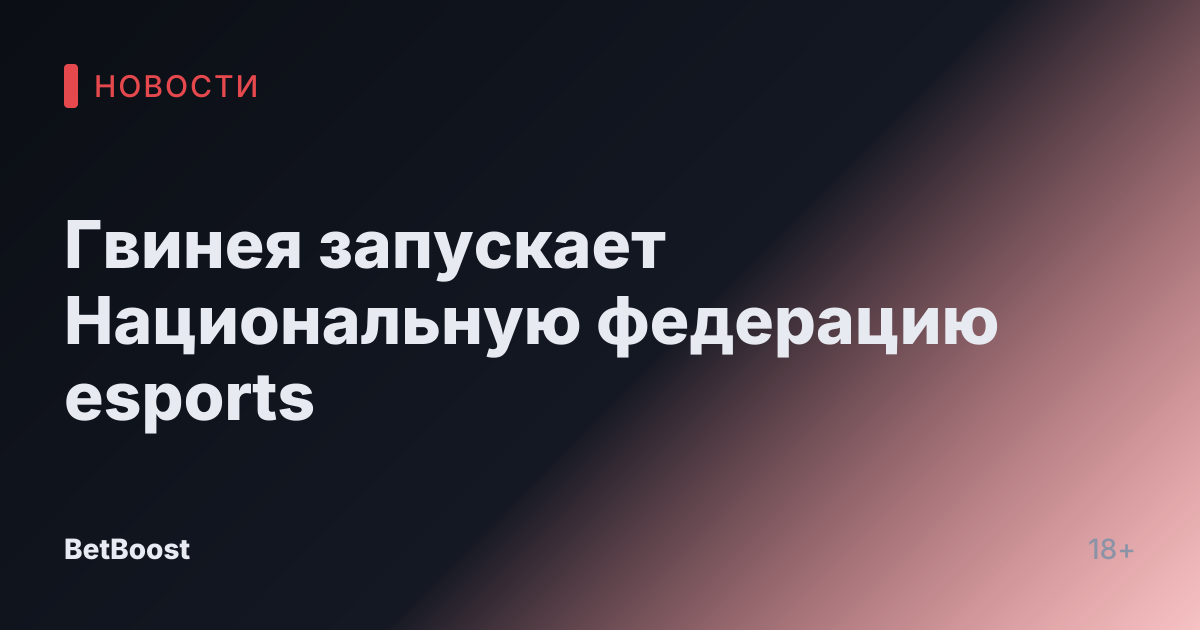 Гвинея запускает Национальную федерацию esports