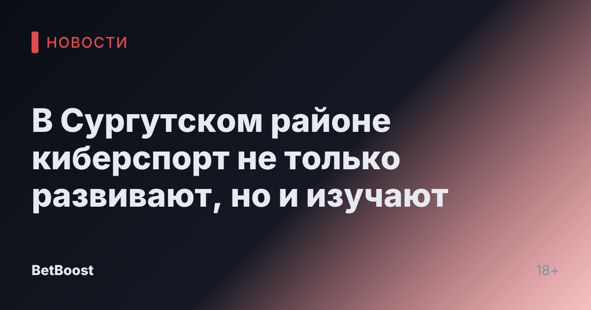 В Сургутском районе киберспорт не только развивают, но и изучают