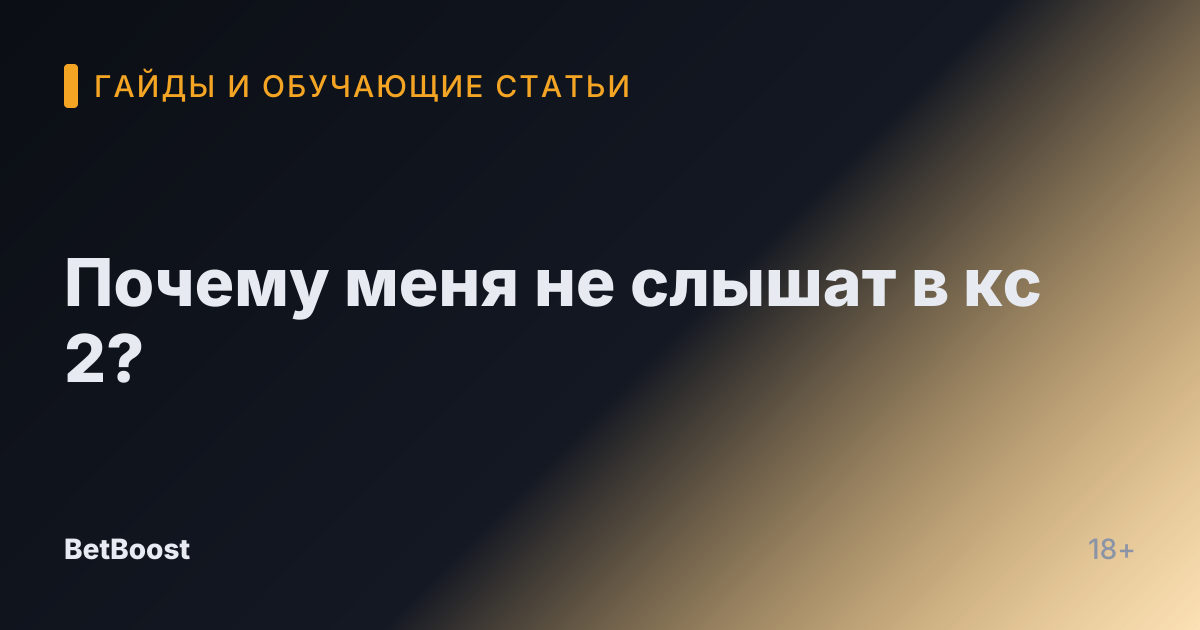 Почему меня не слышат в кс 2?