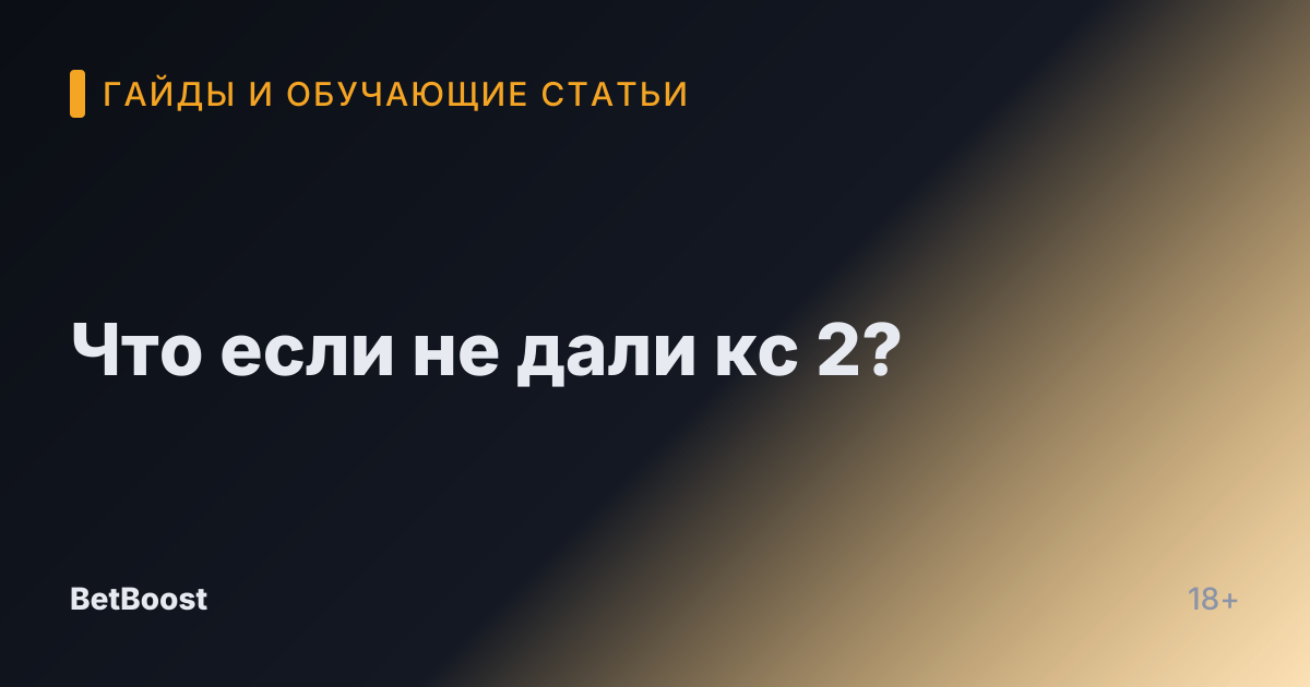 Что если не дали кс 2?