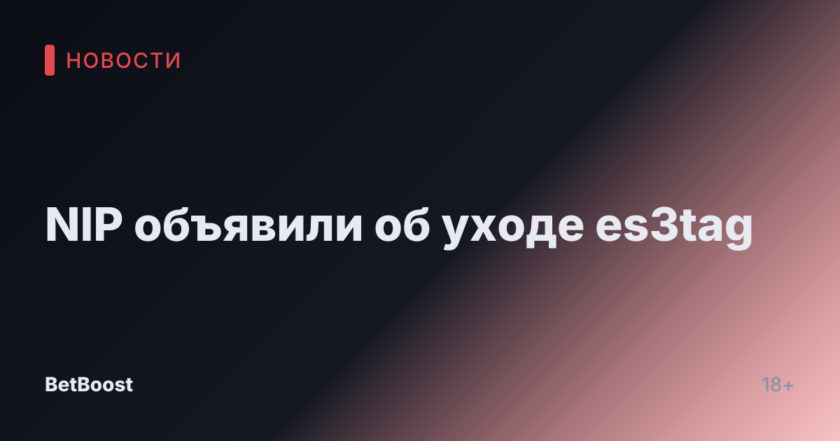 NIP объявили об уходе es3tag