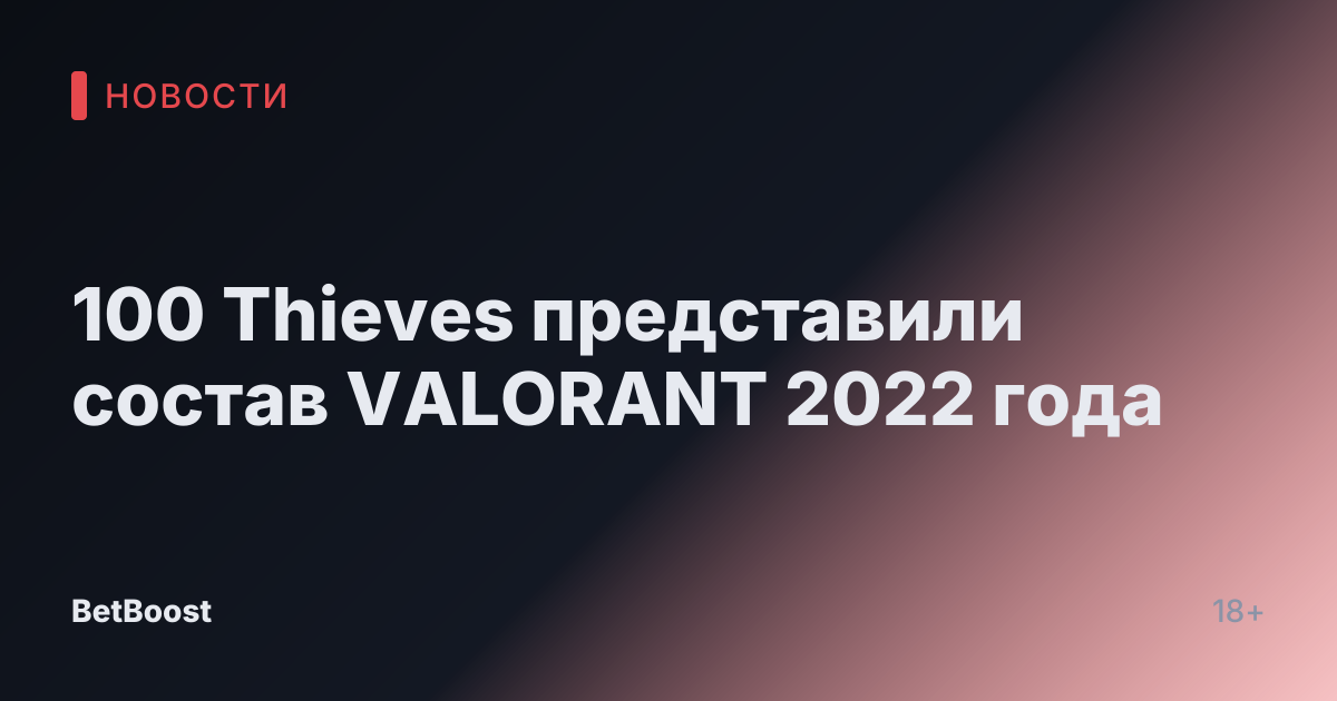 100 Thieves представили состав VALORANT 2022 года
