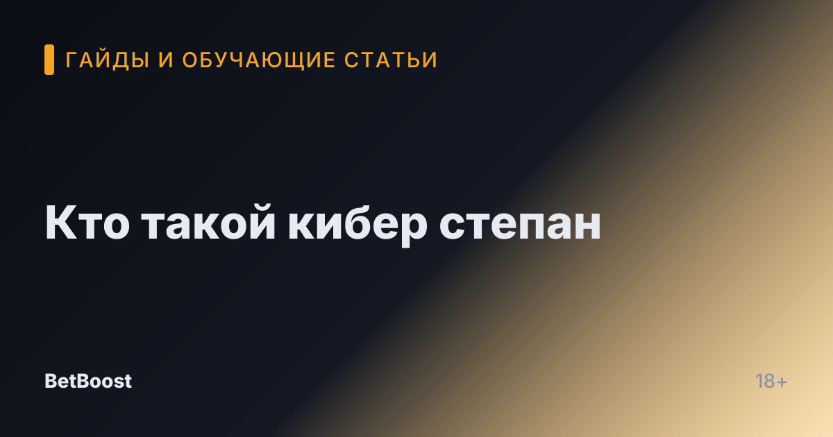 Кто такой кибер степан