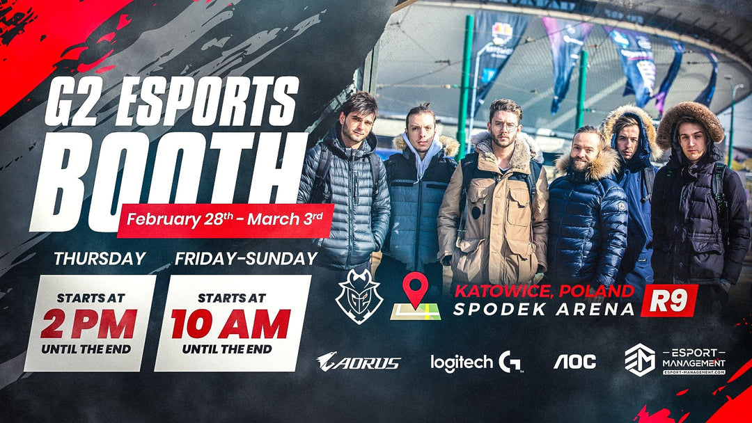 Стенд G2 Esports на Spodek Arena