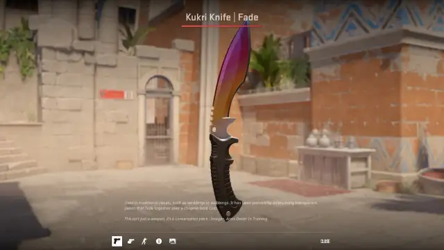 Предварительный просмотр CS2 Kukri Knife Fade