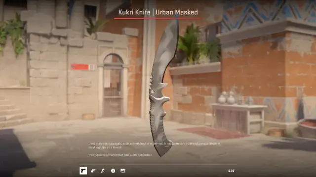 Предварительный просмотр скина CS2 Kukri Knife Urban Masked