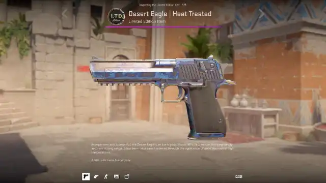 Desert Eagle, прошедший термообработку, на выставке в CS2.