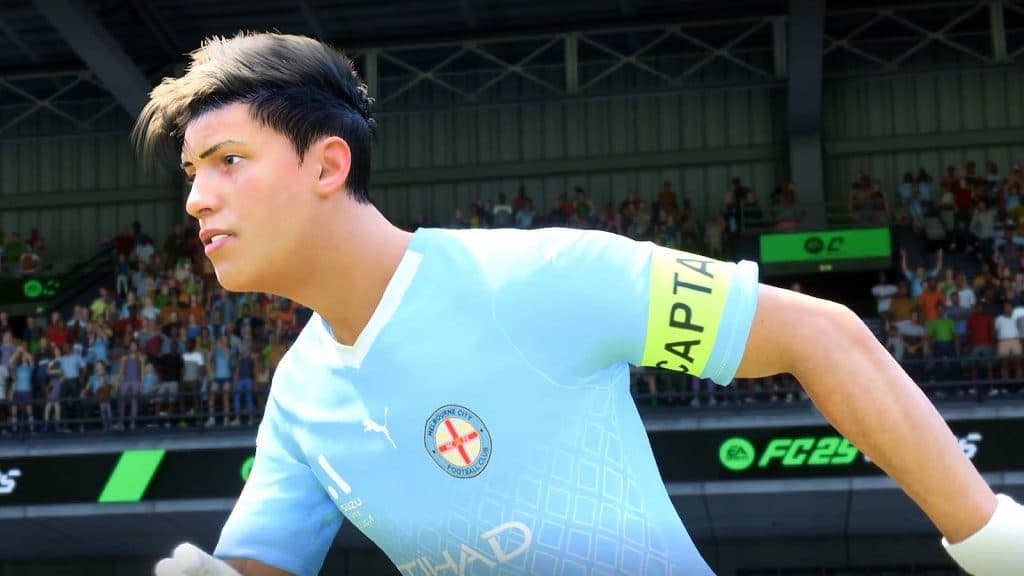 Скриншот спринта игрока клуба в EA FC 25.