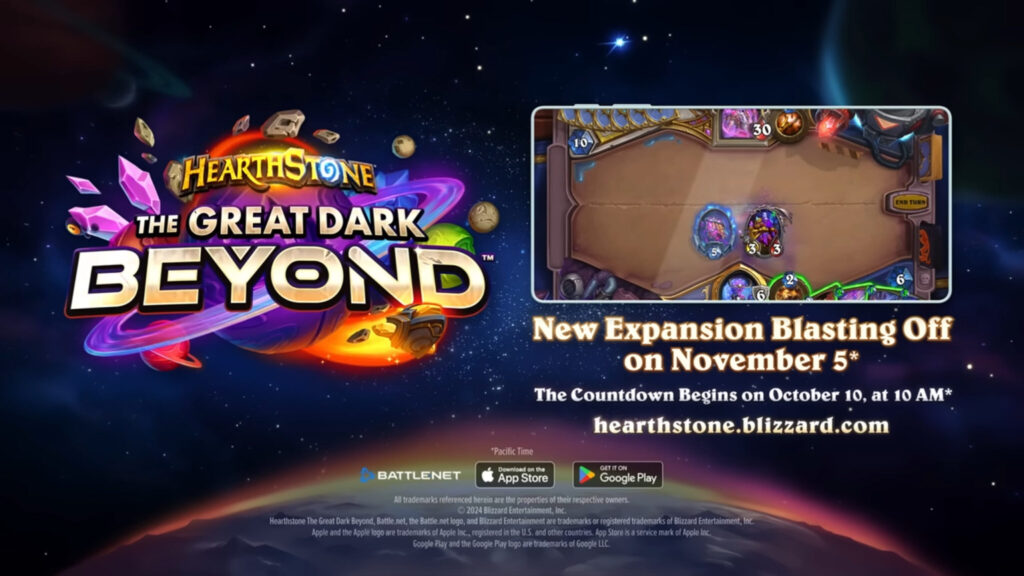 Дата выхода Hearthstone The Great Dark Beyond (Изображение через Blizzard Entertainment)