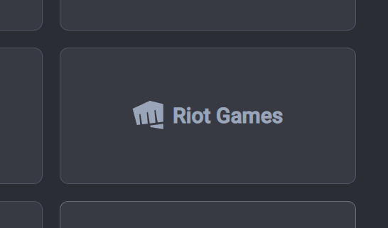 Логотип Tracker.gg Riot Games для входа в систему