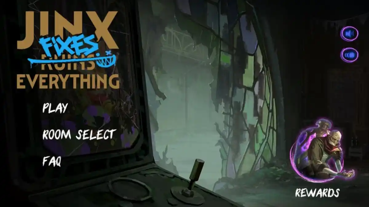 Изображение титульного экрана Jinx Fixes Everything с возможностью воспроизведения и выбором главы.