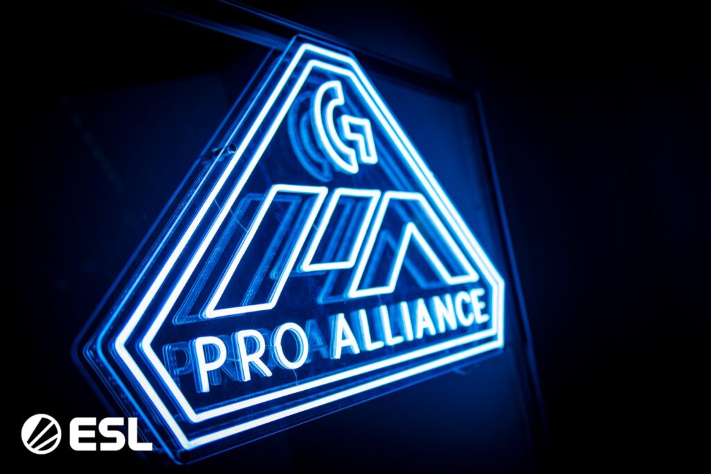 Фотография вывески зала ожидания Pro Alliance (изображение предоставлено ESL FACEIT Group | Хелена Кристианссон)