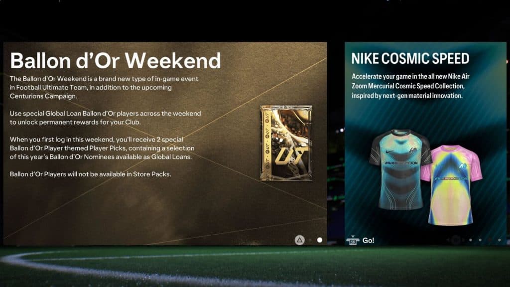 Скриншот события Ballon d'Or Weekend в EA FC 25