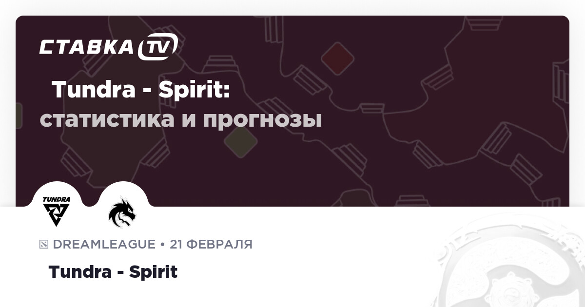 Прогноз редакции на матч Tundra – Spirit 21 февраля 2025 года