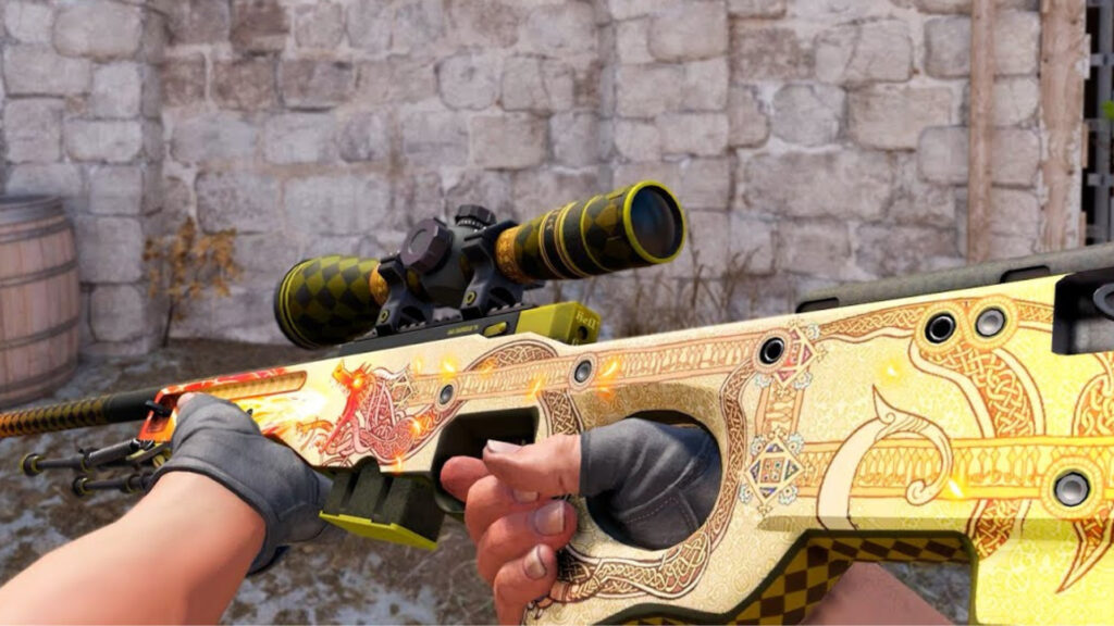 Dragon Lore Skin в CS2 (скриншот через Esports.gg)